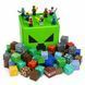 Магнитный конструктор Building World Magnetic Block Creeper  в пластиковом боксе, 260 кубиков, 8 фигурок, базовая пластина для игры M1113 фото 1