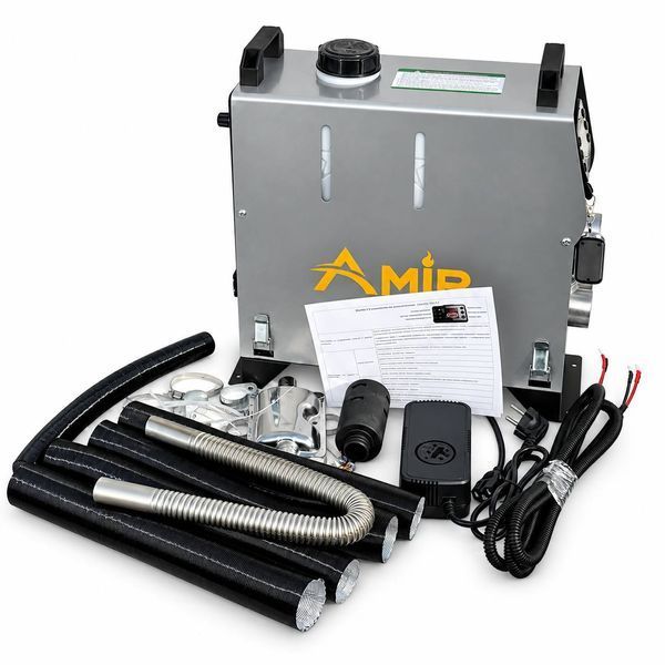 Автономний дизельний повітряний обігрівач POWER AMIR 5 кВт 12/24/220 В, сріблястий M1275 фото