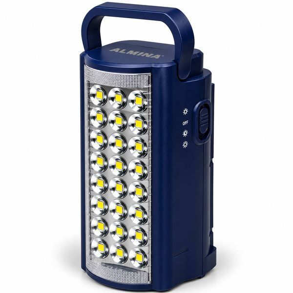 Фонарь аккумуляторный светодиодный ALMINA 2606L на 24 LED с функцией Power Bank, синий M1322 фото