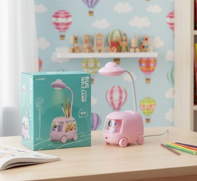 Детская настольная лампа для учебы Bus Table Lamp LED-лампа на стол Розовый (2104619150)   2104619150 фото