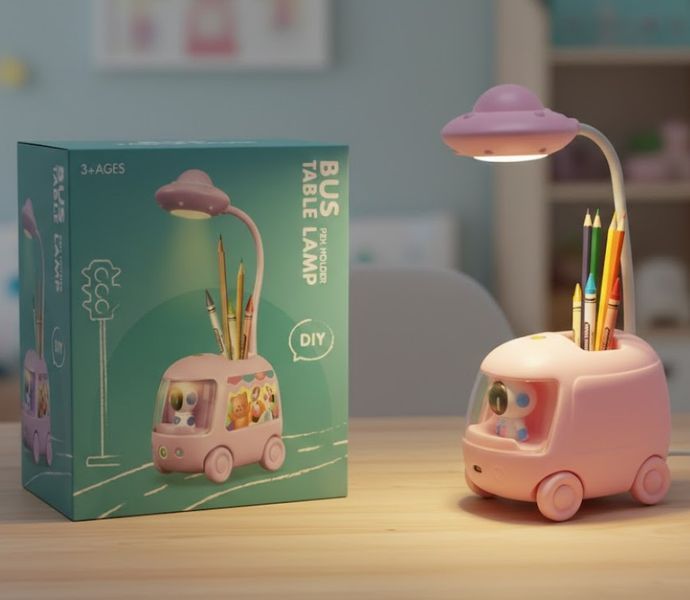 Детская настольная лампа для учебы Bus Table Lamp LED-лампа на стол Розовый (2104619150)   2104619150 фото