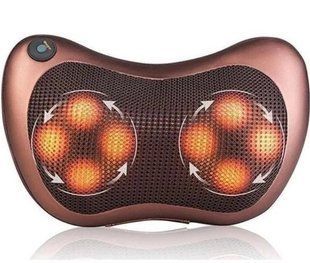 Массажная подушка для дома и машины массажёр Massage Pillow 8 роликов (1756375287) 1756375287 фото