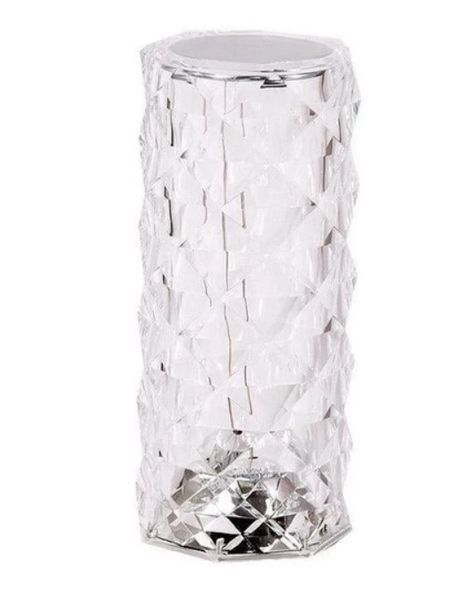 Ночник настольный сенсорный Crystal Rose RGB лампа-роза на аккумуляторе 16 цветов с пультом (2104619151)   2104619151 фото