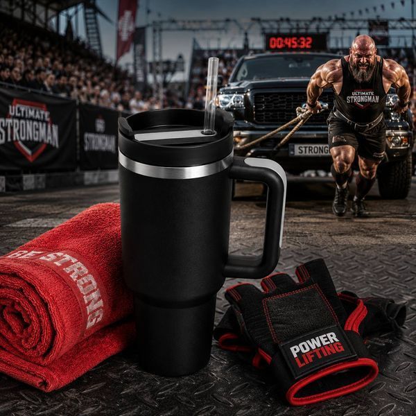 Термос термокружка Tumbler з ручкою, кришкою та трубочкою 30 см,чорний колір  M1187  фото