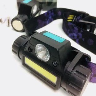 Фонарик налобный туристический аккумуляторный High Power Head Lamp 1898 с магнитом и сенсором 1756375762 фото