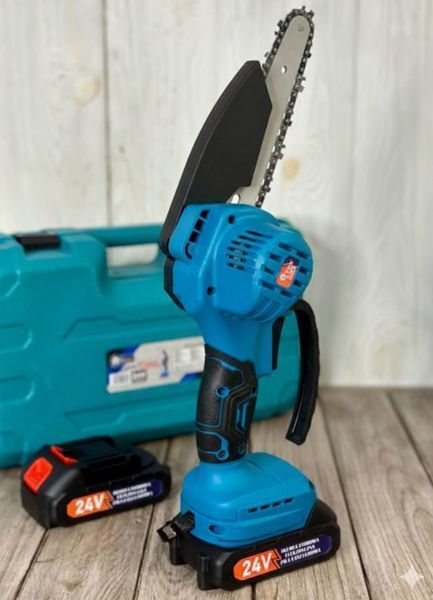Акумуляторна міні-пила Domotec 6" 24V в кейсі з двома батареями Синій (2104618704) 2104618704 фото