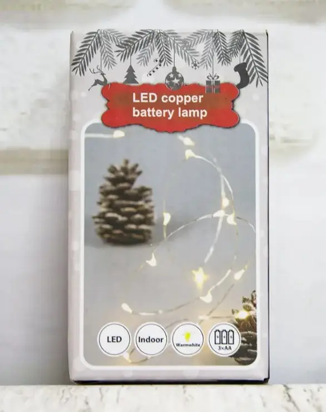 Світлодіодна гірлянда 30 LED на батарейках і USB довжина 5 м 3 шт.  2104618838 фото
