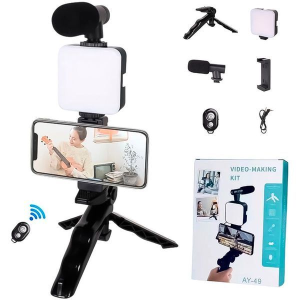 Комплект для видеоблогинга VIDEO-MAKING KIT AY49 для смартфона с переходником Type-C (2104619152) 2104619152 фото
