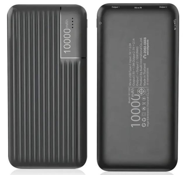 Портативний повербанк Power Bank LENYES PX161 MicroUSB і Type-C 10000 mAh (2104619100) 2104619100 фото