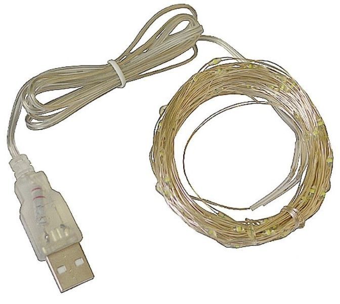 Світлодіодна гірлянда Краплі роси від USB 500 LED, 50 метрів, 8 режимів світіння, мультиколір 2104618961 фото