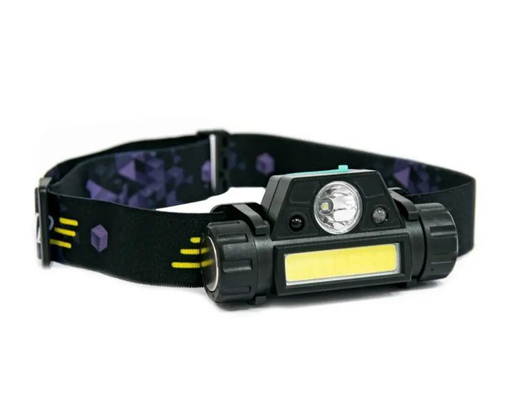 Фонарик налобный туристический аккумуляторный High Power Head Lamp 1898 с магнитом и сенсором 1756375762 фото