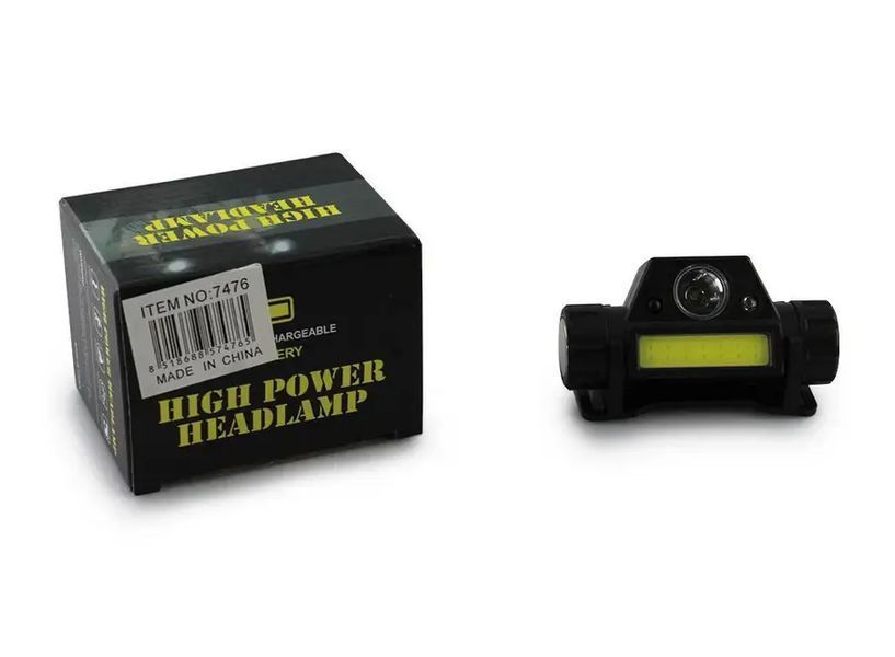 Фонарик налобный туристический аккумуляторный High Power Head Lamp 1898 с магнитом и сенсором 1756375762 фото
