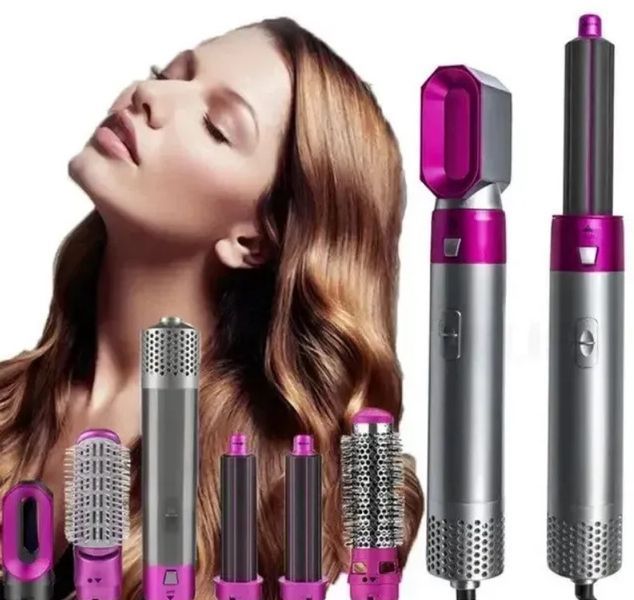 Фен для волосся 5 в 1 Hot AIR Styler з функціями випрямлення укладання (1771627972) 1771627972 фото