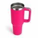 Термос термокружка Tumbler з ручкою, кришкою та трубочкою 30 см, колір фуксія M1189 фото 7