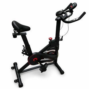Велотренажер механічний домашній Spin Bike з LCD-дисплеєм, чорний M1107 фото