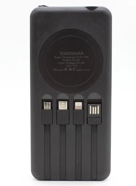 Зарядное устройство повербанк Power Bank 50000 мАч Li-Ion с LED фонариком и набором кабелей (2104618801) 2104618801 фото