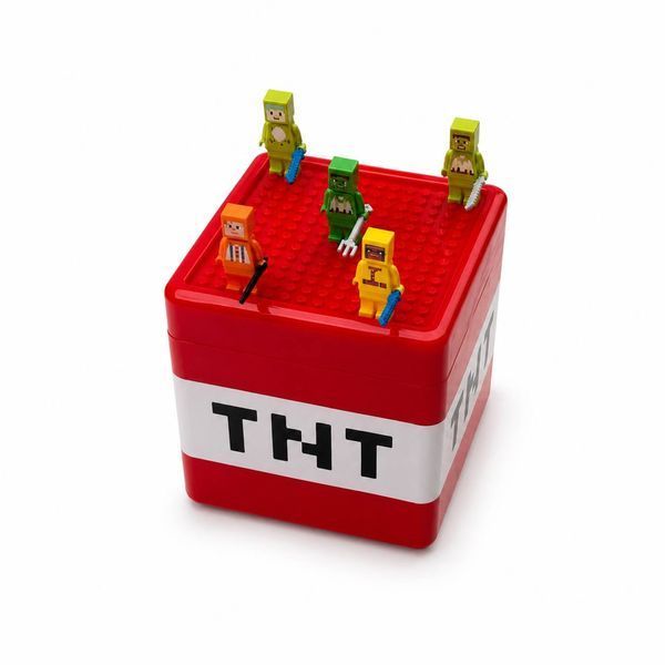 Магнитный конструктор Module World Magnetic Cube Blocks в контейнере TNT, 5 фигурок, 160 магнитных кубика M1150 фото