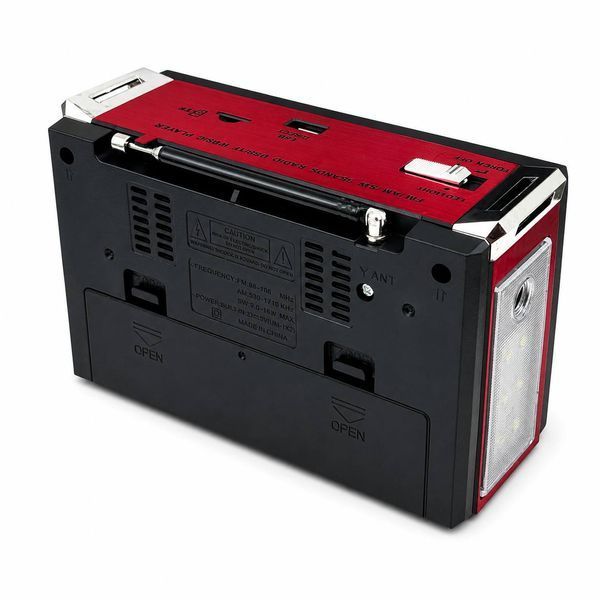 Портативне радіо GOLON RX-382 FM/AM/SW з USB, TF, акумулятором та LED-ліхтарем M1151  фото