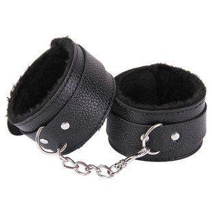 Наручники м'які із хутром для рольових ігор BDSM Рожевий 2104618299 фото