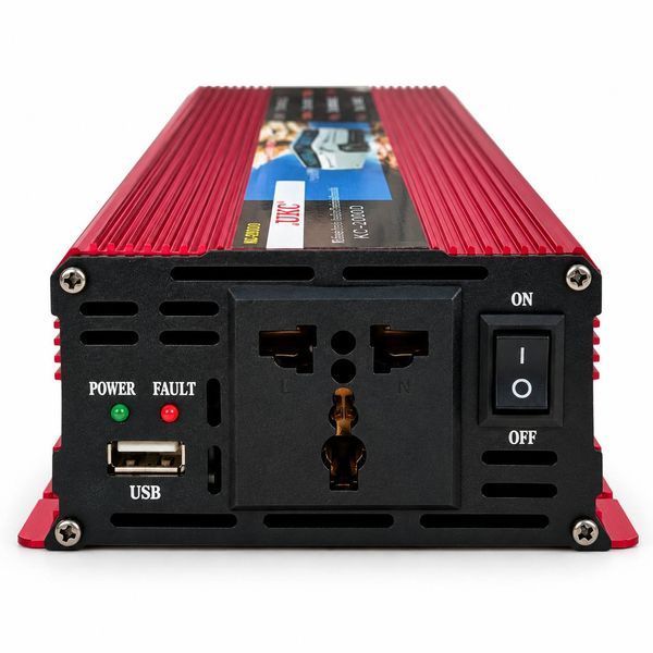 Інвертор UKC KC-2000D LCD 12В/220В, перетворювач напруги з піковою потужністю 2000 Вт, USB, для автомобіля та резервного живлення від акумулятора M1330 фото