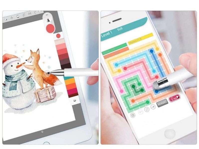 Стілус ємнісний з підтримкою різних пристроїв iOS/Android/Windows Білий (2104618805) 2104618805 фото