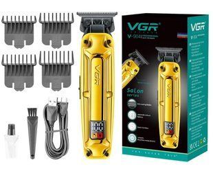 Машинка для стрижки VGR V-904 GOLD акумуляторний кліппер, 4 насадки, 2000 mAh, LED екран (VGR126) VGR126 фото