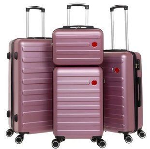 Комплект валіз на колесах Flowers 1 Pink Rose Рожевий 4 шт (2104619237) 2104619237 фото