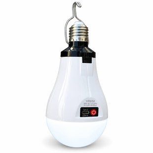 Акумуляторна аварійна LED-лампа Y6930 30 Вт з 3 акумуляторами в комплекті, E27, Type-C, 3 режими роботи M1292 фото