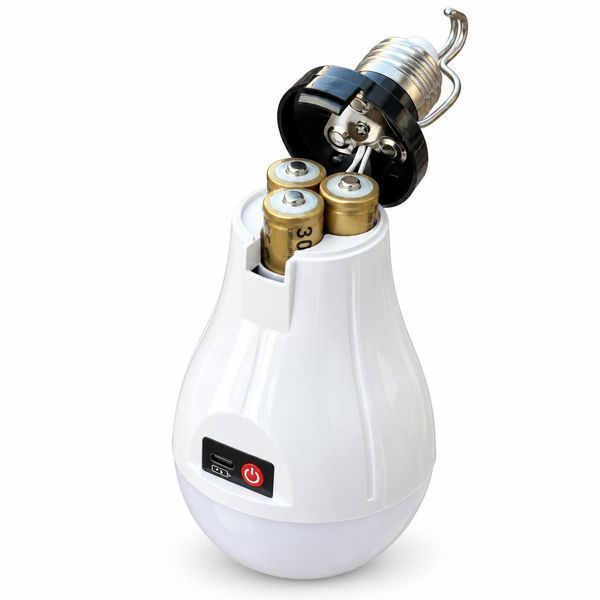Аккумуляторная аварийная LED-лампа Y6930 30 Вт с 3 аккумуляторами в комплекте, E27, Type-C, 3 режима работы M1292 фото