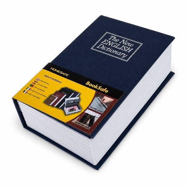 Книга-сейф BookSafe 180&times;115&times;55 мм с замком темно синяя M1161  фото