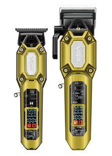 Комплект машинка + триммер VGR V-600 & V-900 GOLD, 2 в 1, 10 насадок, LED дисплей (VGR178) VGR178 фото