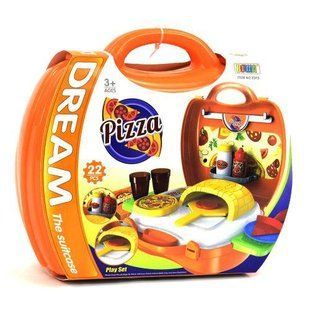 Игровой развивающий набор кухня "Pizza" в чемоданчике 22 предмета 1756375696 фото