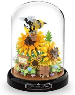 Конструктор Bee in the Sun Серія Flower Beetles Бджіли на соняшнику під куполом 229 деталей 2104619327 фото