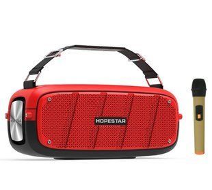 Бездротова Bluetooth колонка Hopestar A20 PRO з мікрофоном караоке 55 Вт червоний (2390000017) 2390000017 фото