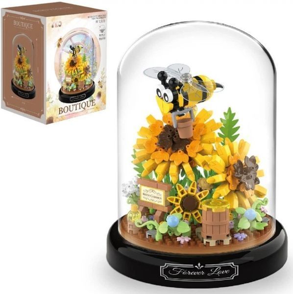 Конструктор Bee in the Sun Серія Flower Beetles Бджіли на соняшнику під куполом 229 деталей 2104619327 фото