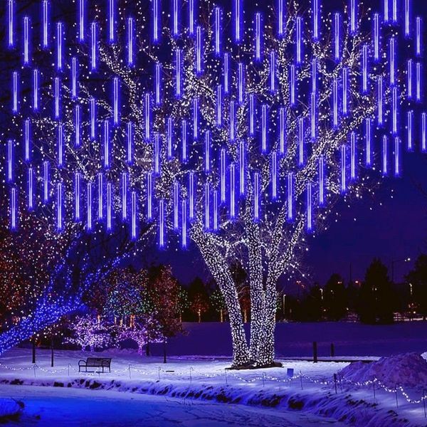 Світлодіодна LED-гірлянда-сосульки для фасаду та вулиці 50 см Синій  2104618856 фото