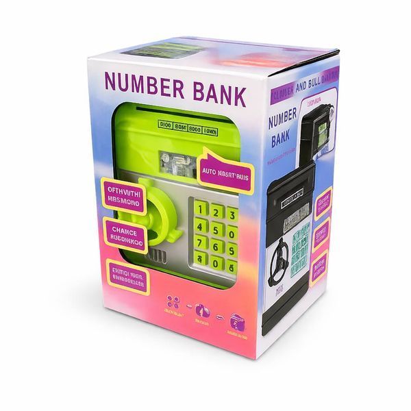 Дитячий електронний сейф-скарбничка Number Bank з кодовим замком та звуковими ефектами ЗЕЛЕНИЙ M1012 фото